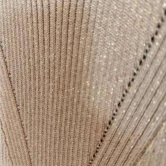 MICHAEL Michael Kors Gold / Khaki Sleeveless Knit Midi Dress - Picture 5 of 7